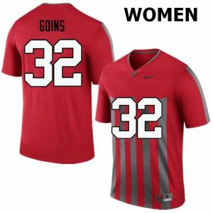 Women's Ohio State Buckeyes #32 Elijaah Goins Throwback Nike NCAA College Football Jersey New ZAP2044SC